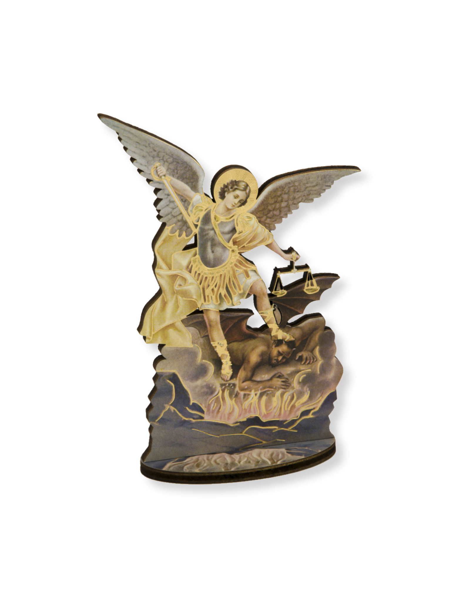 Hirten 6" Gold Foil Laser Cut Wooden Statue - Various Subjects