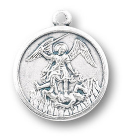 Hirten Round St. Michael Pendant on 18" Chain