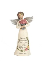 Crossroads Angel Figurine - Where Flowers Bloom (8")