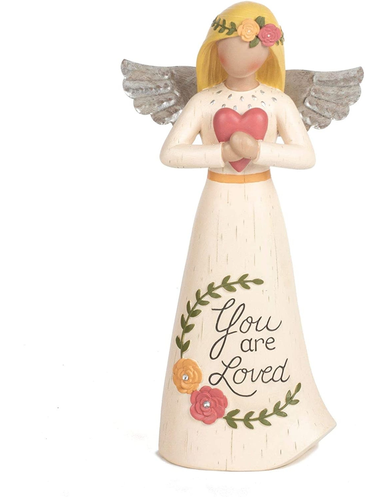 Blossom Bucket Angel Figurine - You Are Loved (8")