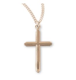 HMH Cross Medal, Gold Over Sterling Silver, 18" Chain