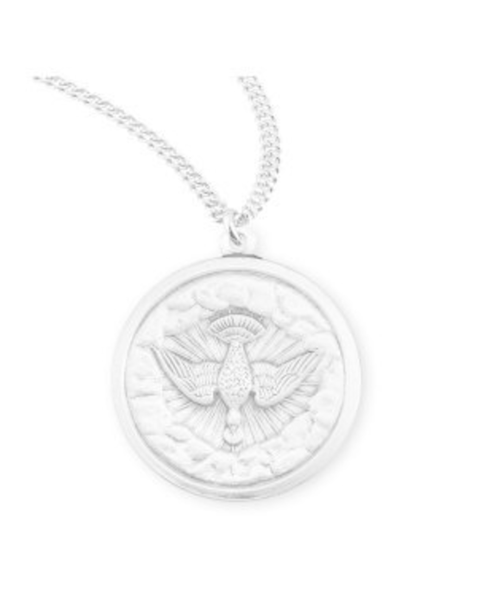 HMH Holy Spirit (with Clouds) Round Sterling Silver Medal