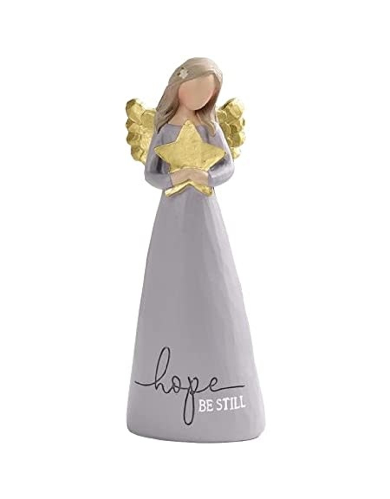 Blossom Bucket Angel Holding Star- Hope Be Still (6")