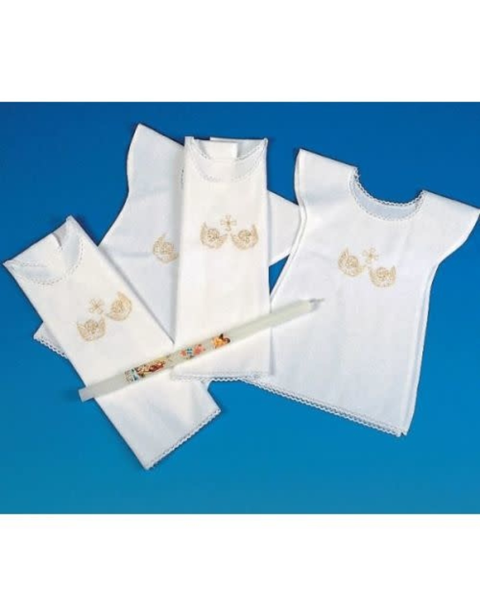 Solivari Baptism Bib - Embroidered Angels