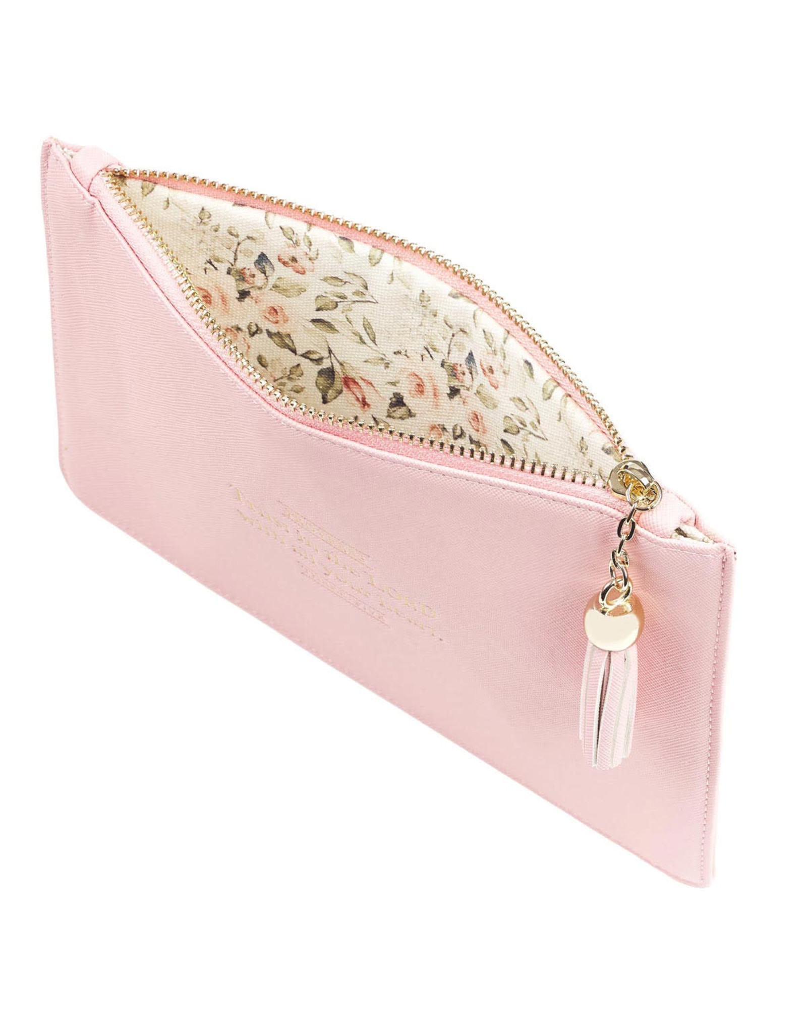 Pouch - Trust in the Lord, Blush LuxLeather- Proverbs 3:5