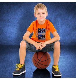 Kids Shirt - Play Hard Pray Hard, Basketball