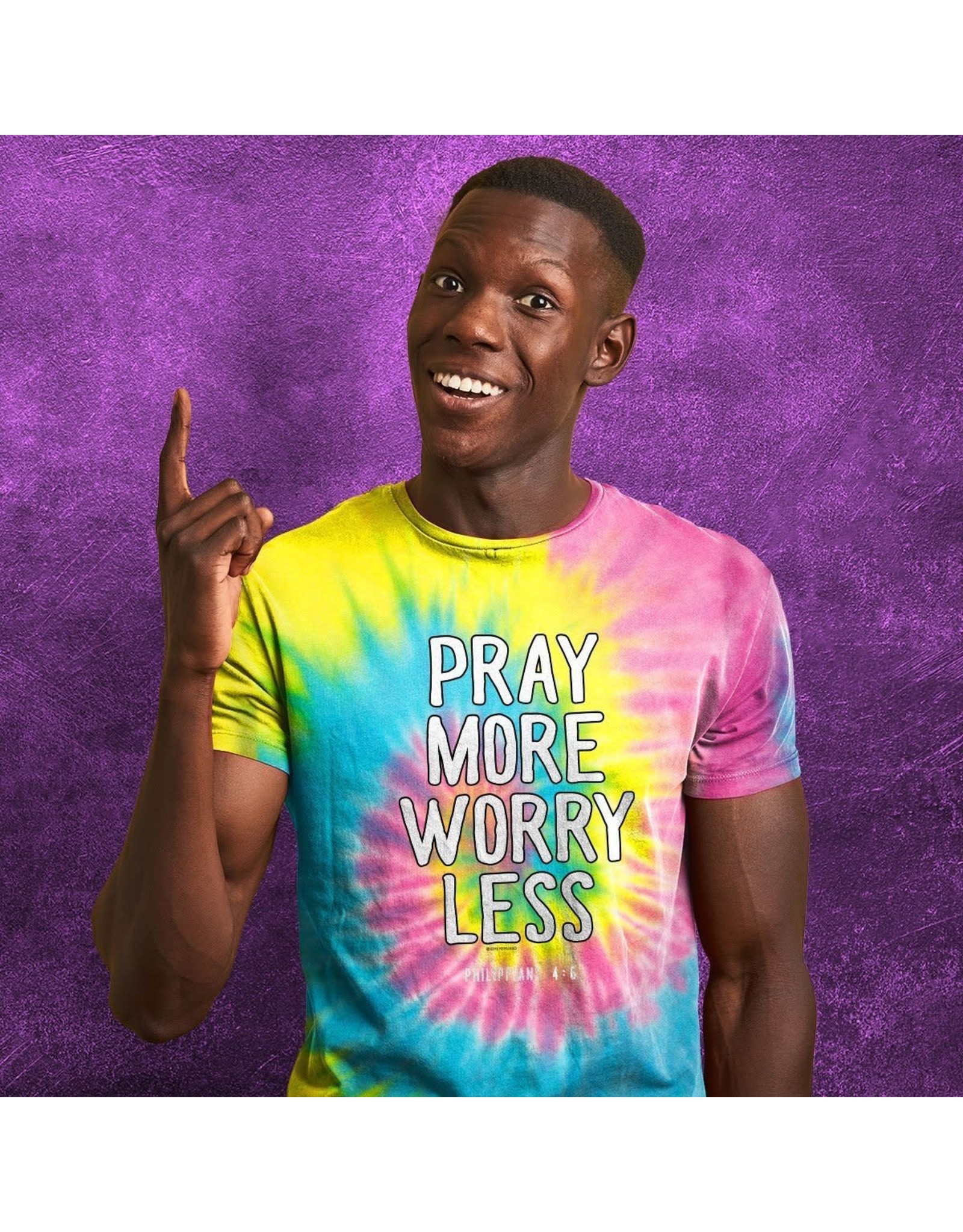 Adult Shirt - Pray More (Tie Dye)