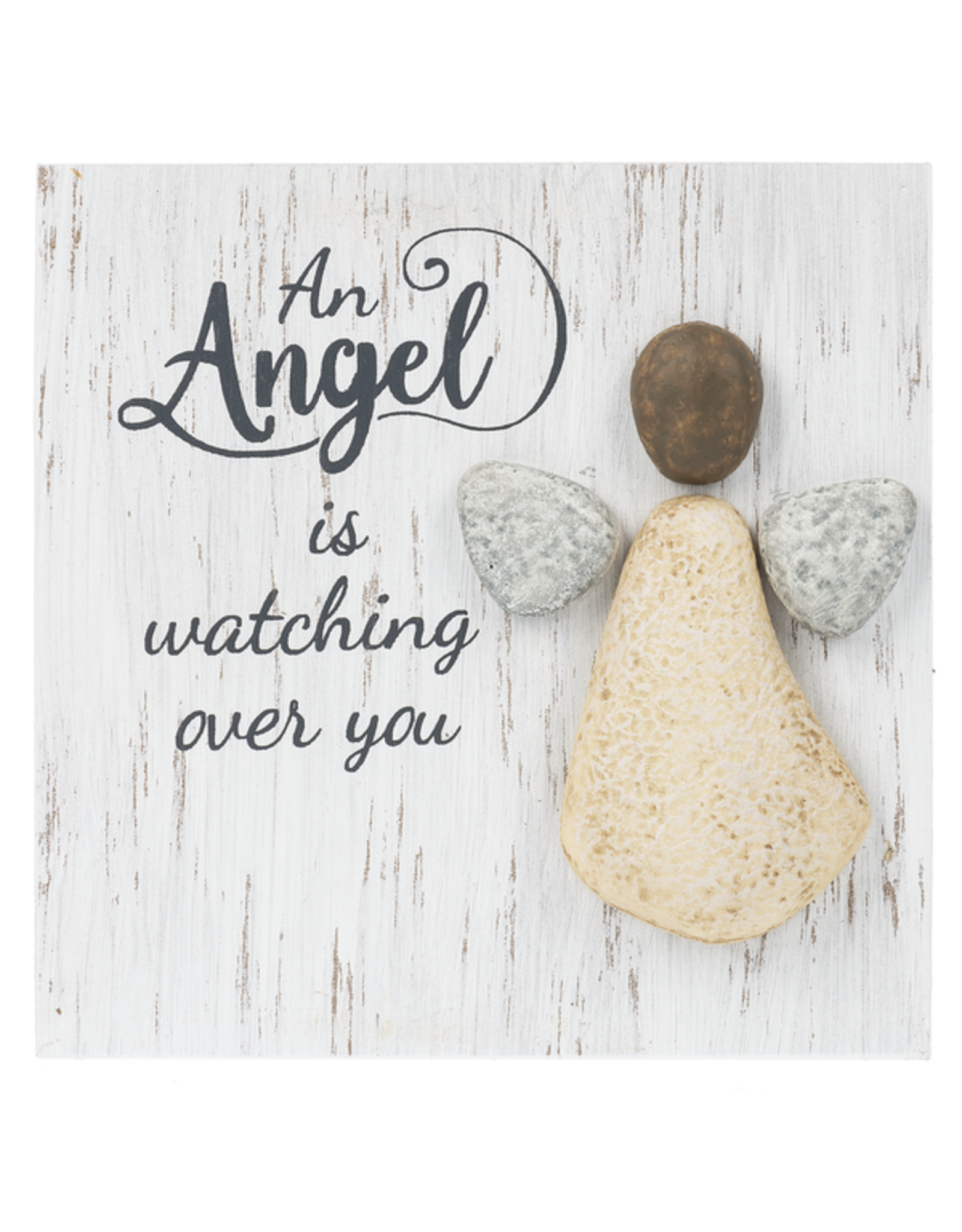 Pebble Art Angel Box Plaque