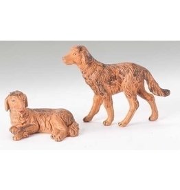 Roman Fontanini - Dogs, 2pc (5" Scale)