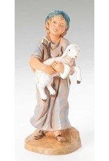 Roman Fontanini - Silas, Shepherd Boy with Sheep (5" Scale)