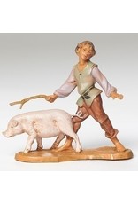 Fontanini - Clement, Boy with Pig (5" Scale)