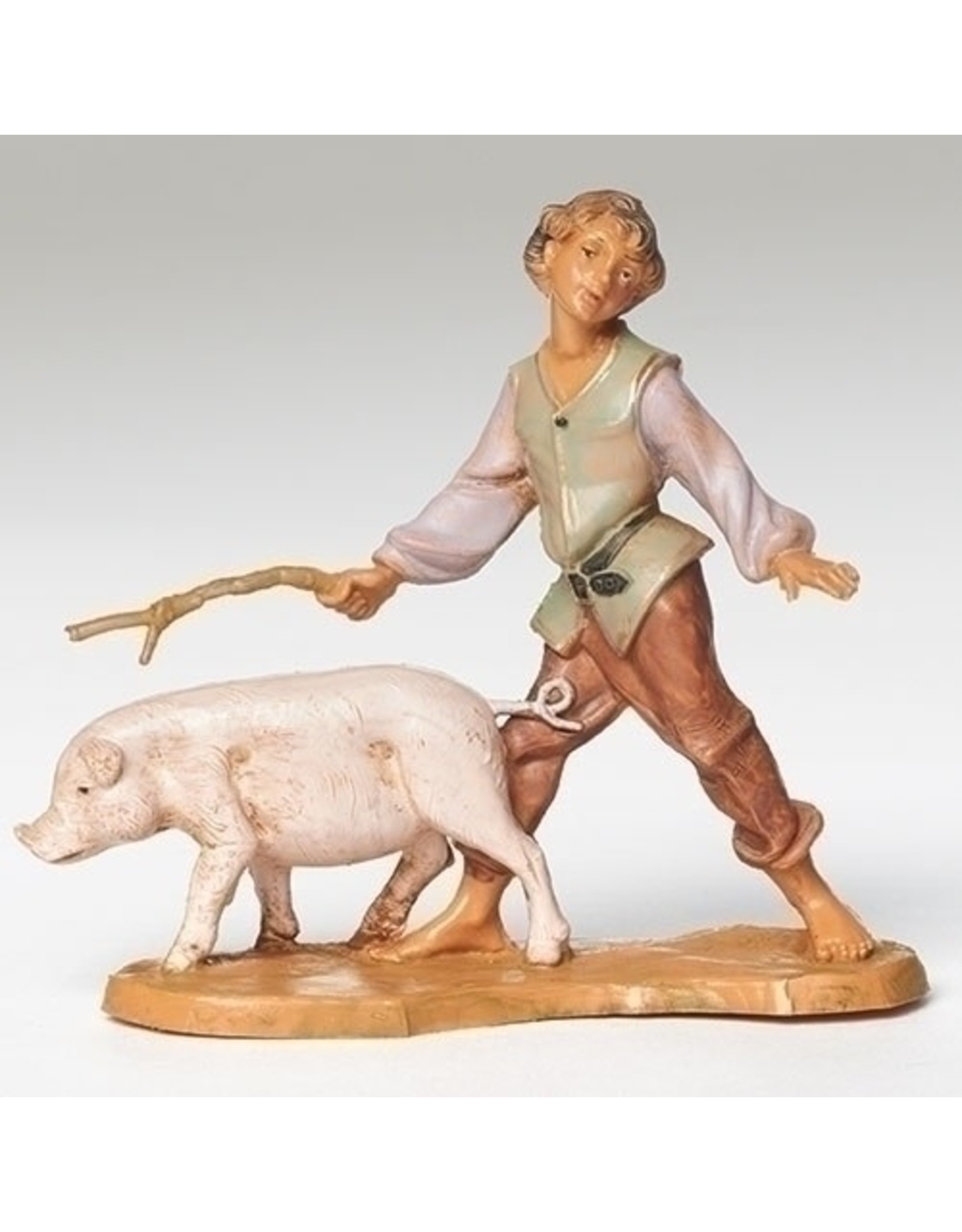 Fontanini - Clement, Boy with Pig (5" Scale)