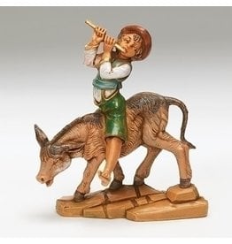 Fontanini Fontanini - Dominic, Boy on Donkey (5" Scale)