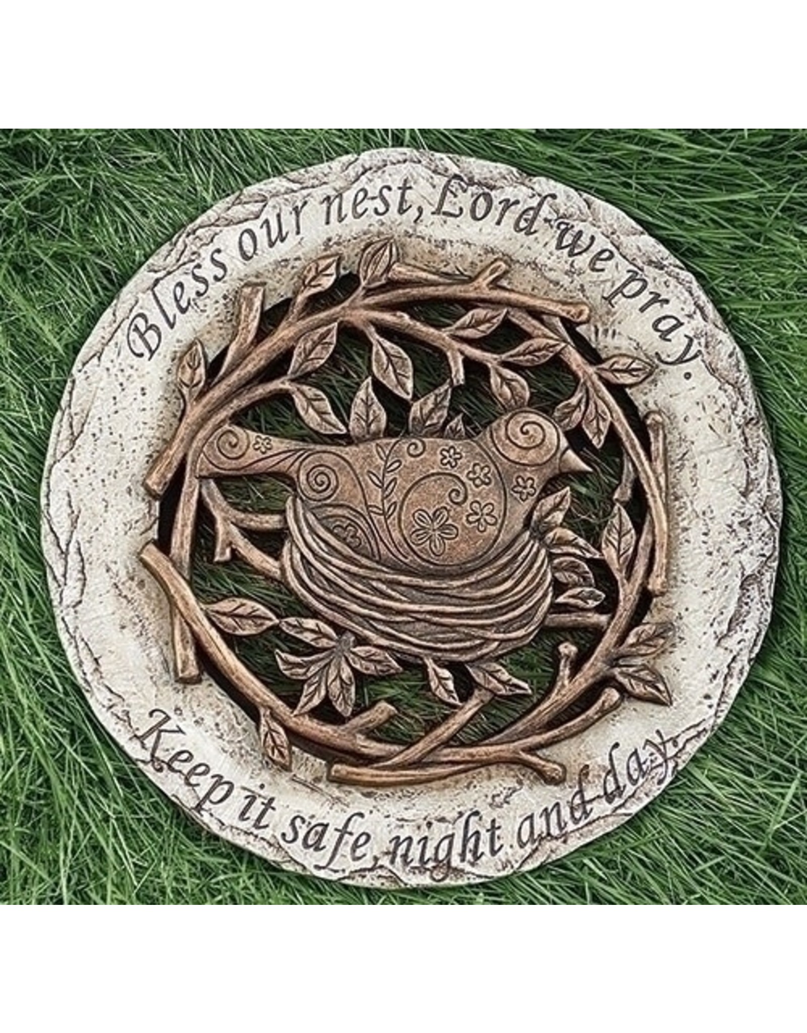 Roman Bronze Garden Stone (Bird)