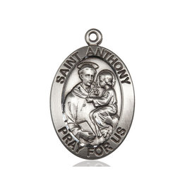 St. Anthony Medal, Large, Sterling Silver