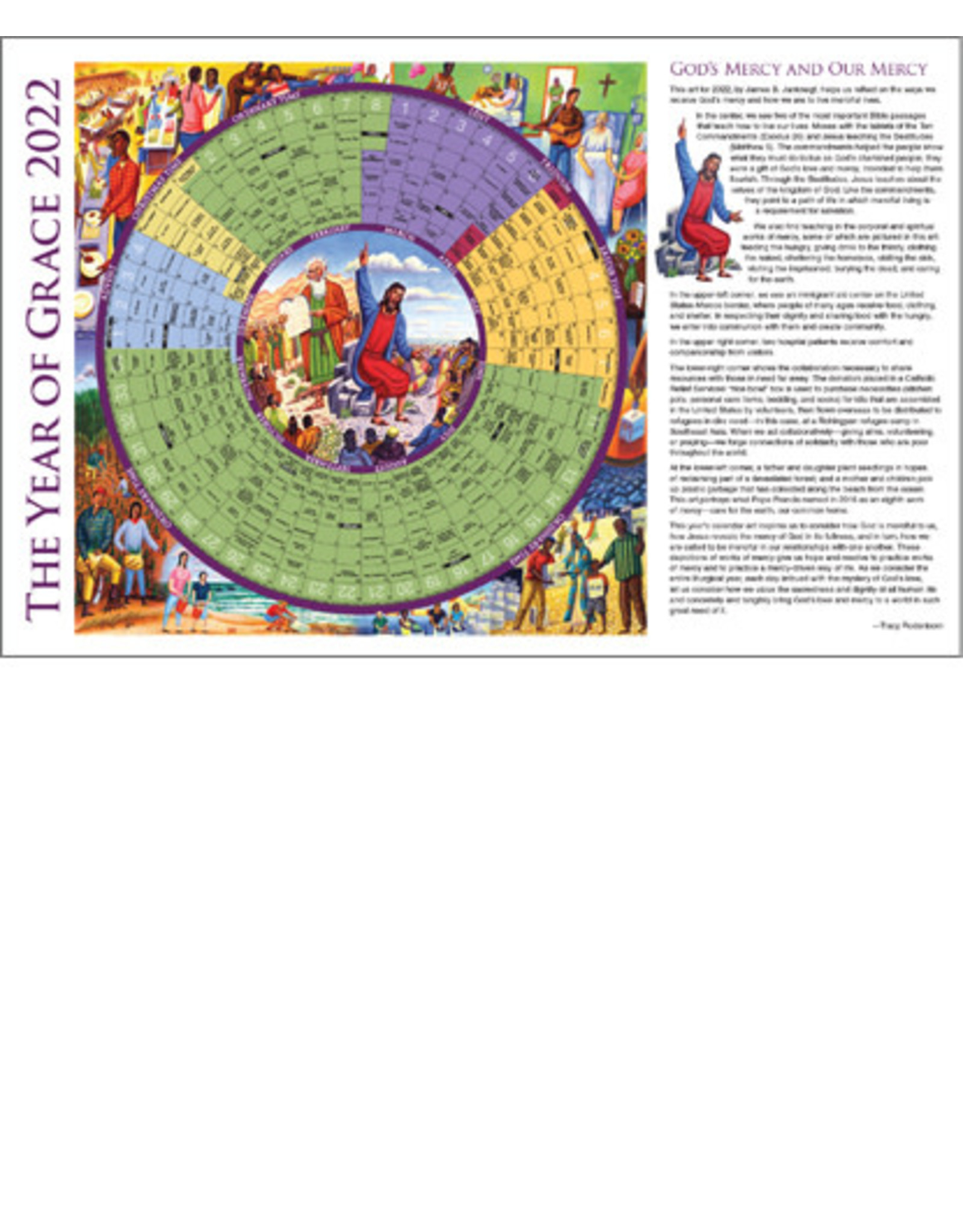 2022 Year Of Grace Calendar - Paper Placemat Size (25) - Reilly's Church  Supply & Gift Boutique