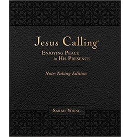 Thomas Nelson Jesus Calling Note-Taking Edition, Leathersoft, Black, with Full Scriptures