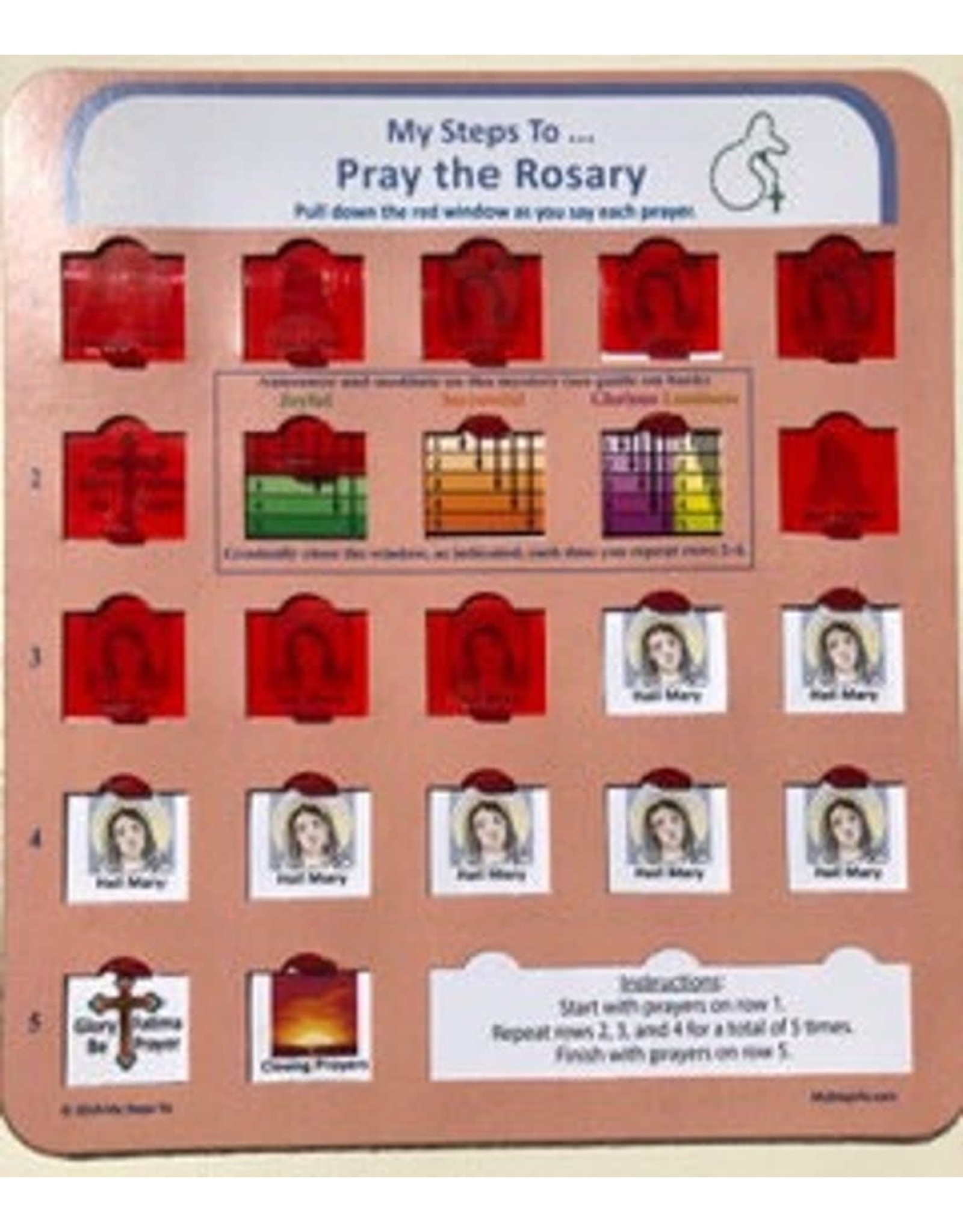 My Steps To My Steps to Pray the Rosary (with pull-down sliders)