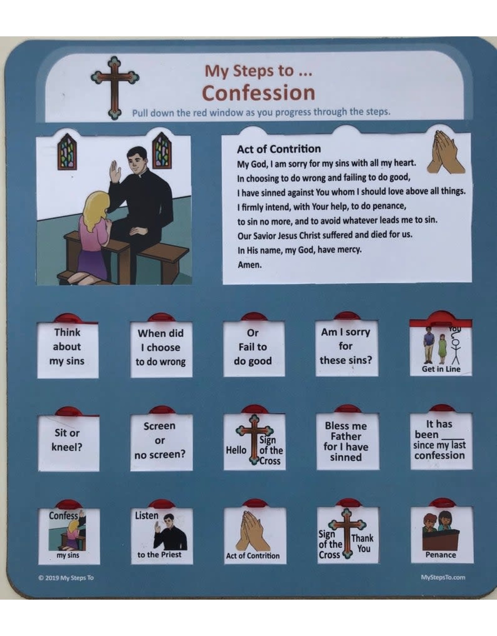My Steps to Confession (with pull-down sliders)