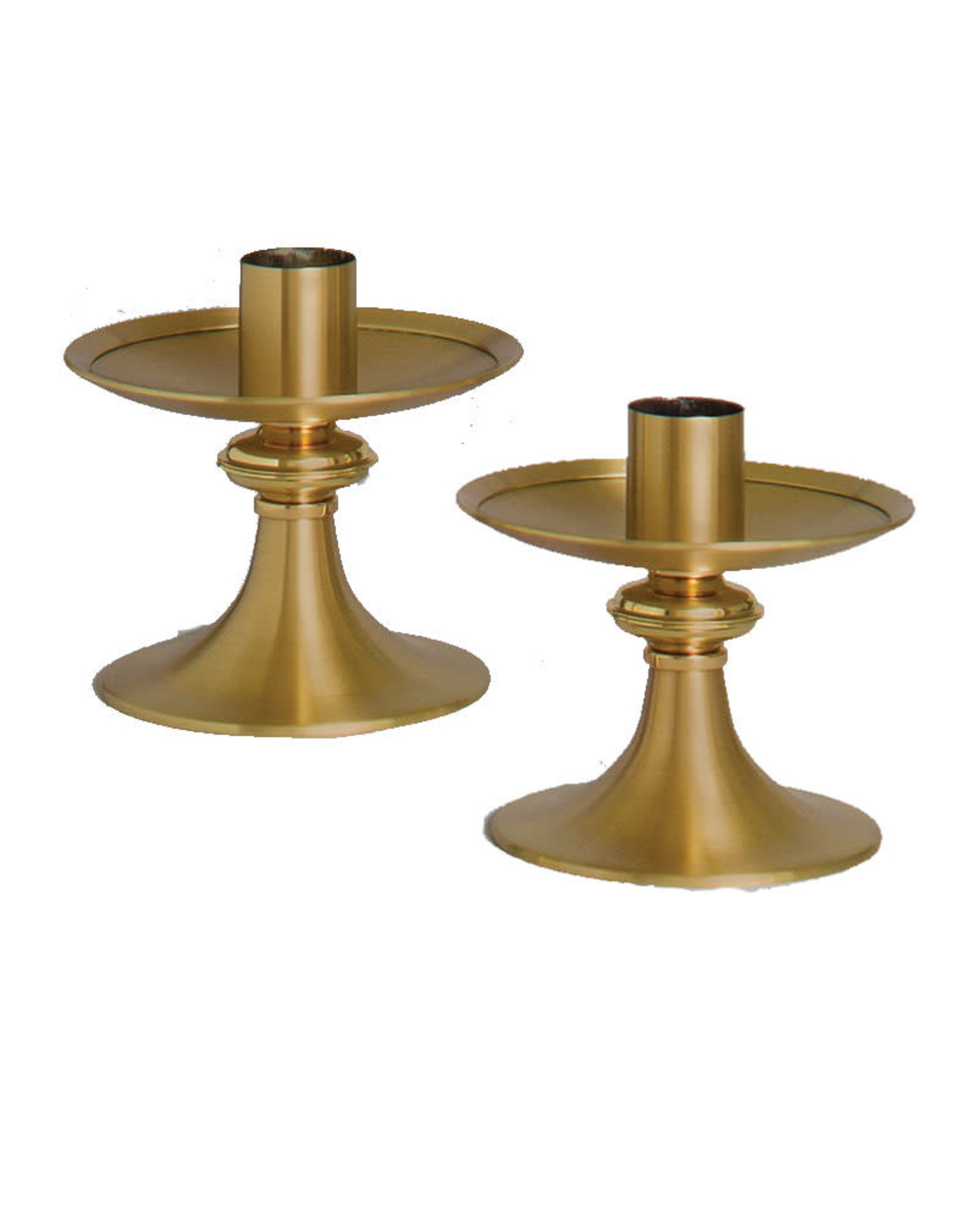 Set of 2 Satin Bronze Candle Holders Reilly's Church Supply & Gift