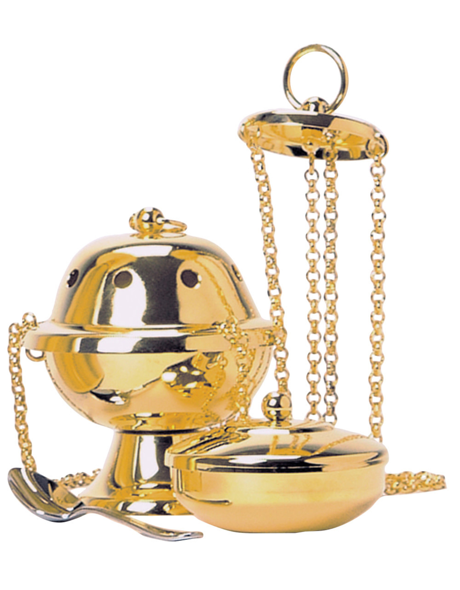 Koleys Censer & Boat with Spoon, 24kt Gold (3pc Set)