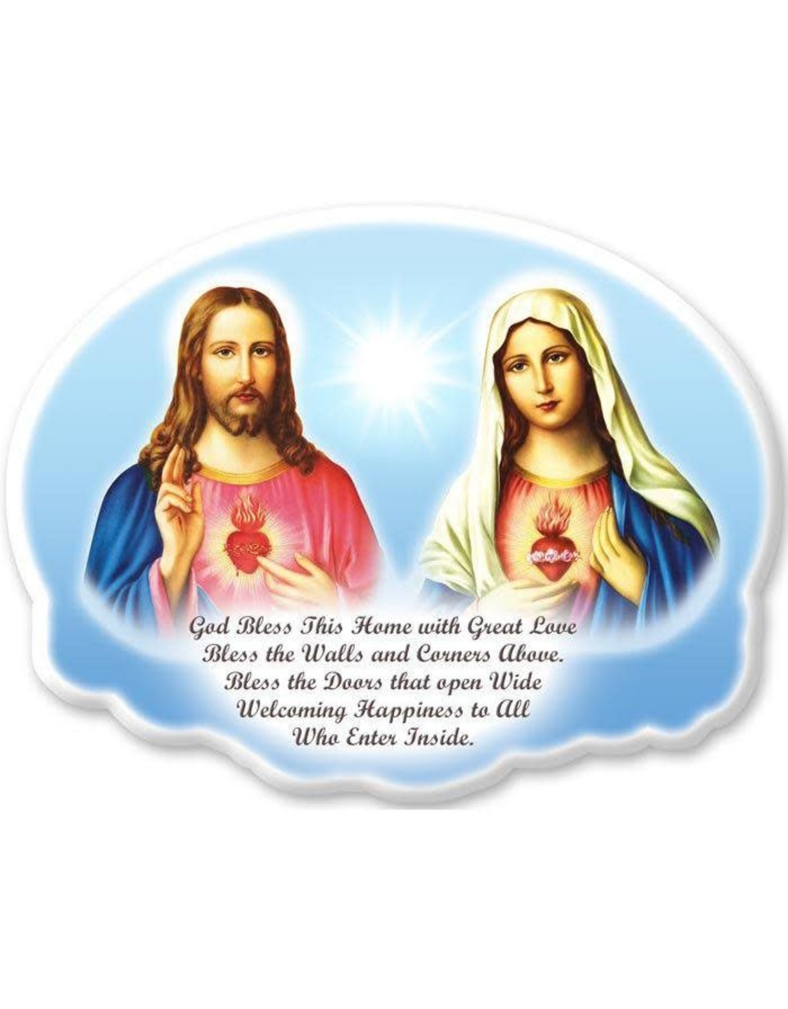 Sacred  & Immaculate Hearts House Blessing Wall Plaque