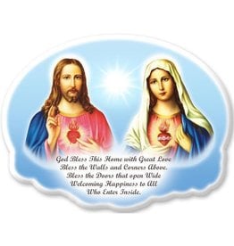 Sacred  & Immaculate Hearts House Blessing Wall Plaque