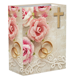 Lumen Mundi Wedding/Anniversary Gift Bag - Roses and Rings (Medium)