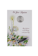 Lumen Mundi Baptism Card with Token