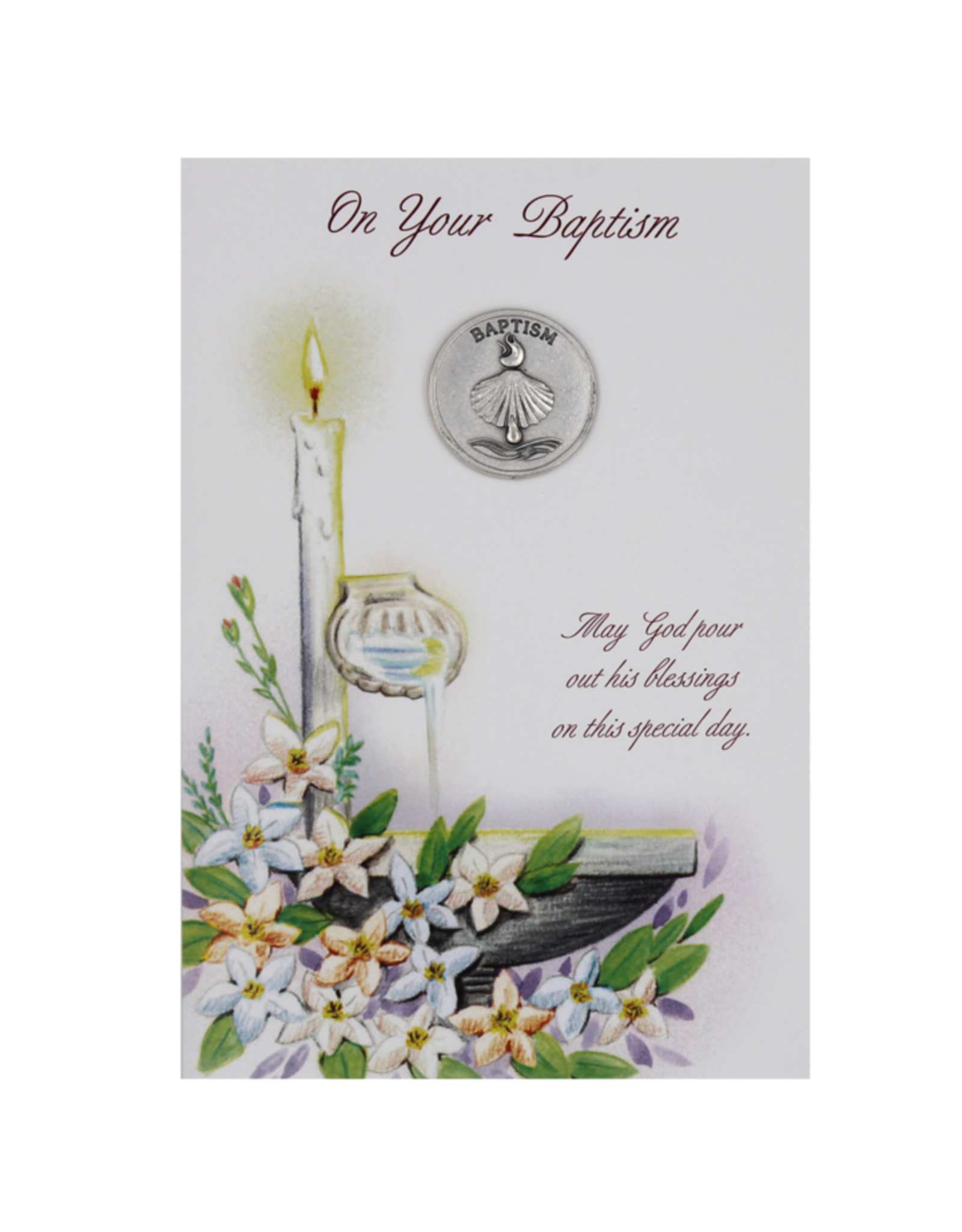 Lumen Mundi Baptism Card with Token