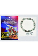 Lumen Mundi Police/St. Michael Italian Stretch Bracelet with Prayer Card