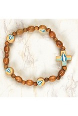 Lumen Mundi Bracelet - Our Lady of Grace, Italian Wood, Stretch