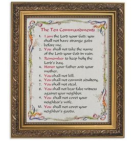 Gerffert The Ten Commandments Framed Picture 11x13