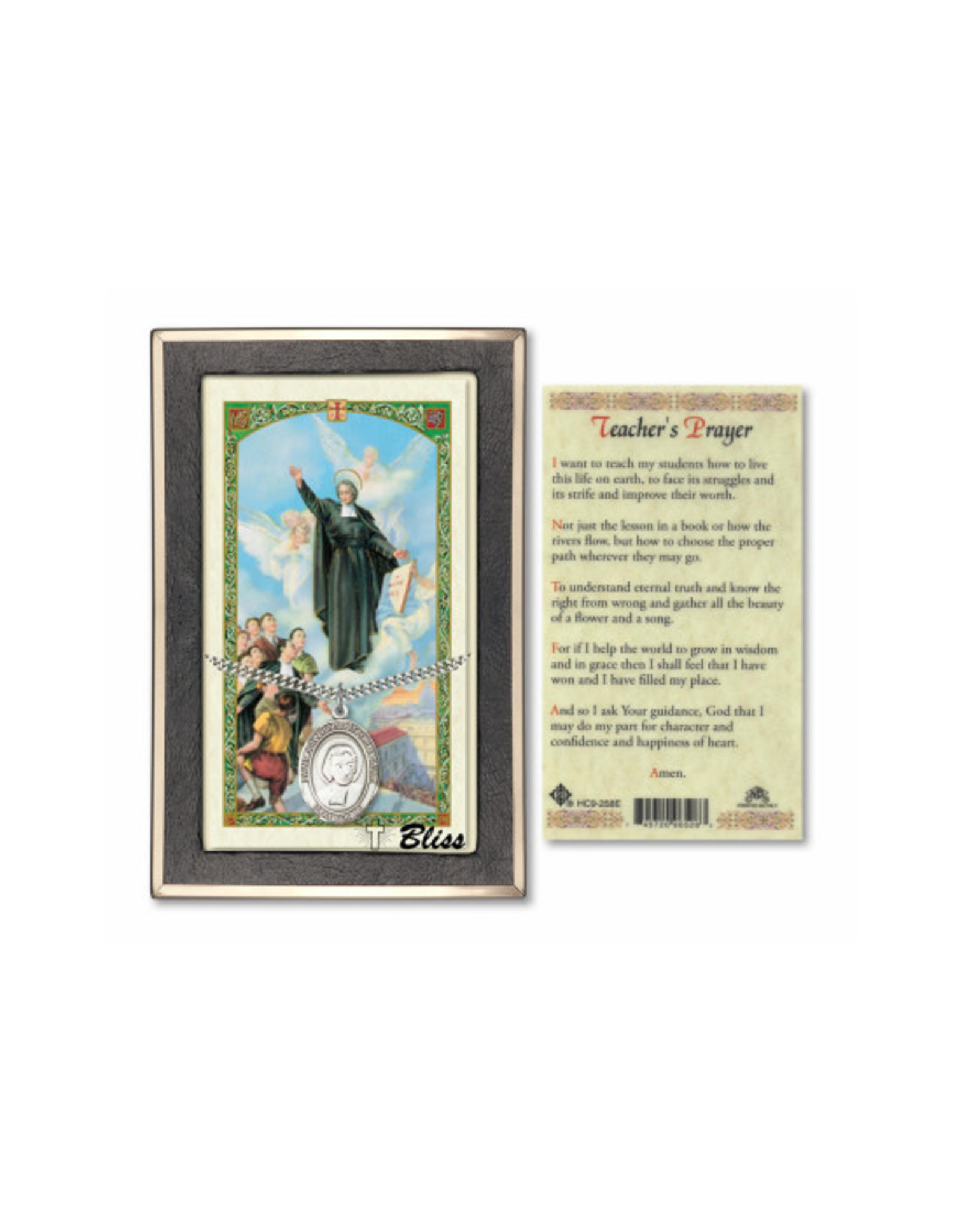 Bliss St. John Baptist de la Salle Necklace, "Teacher's Prayer"