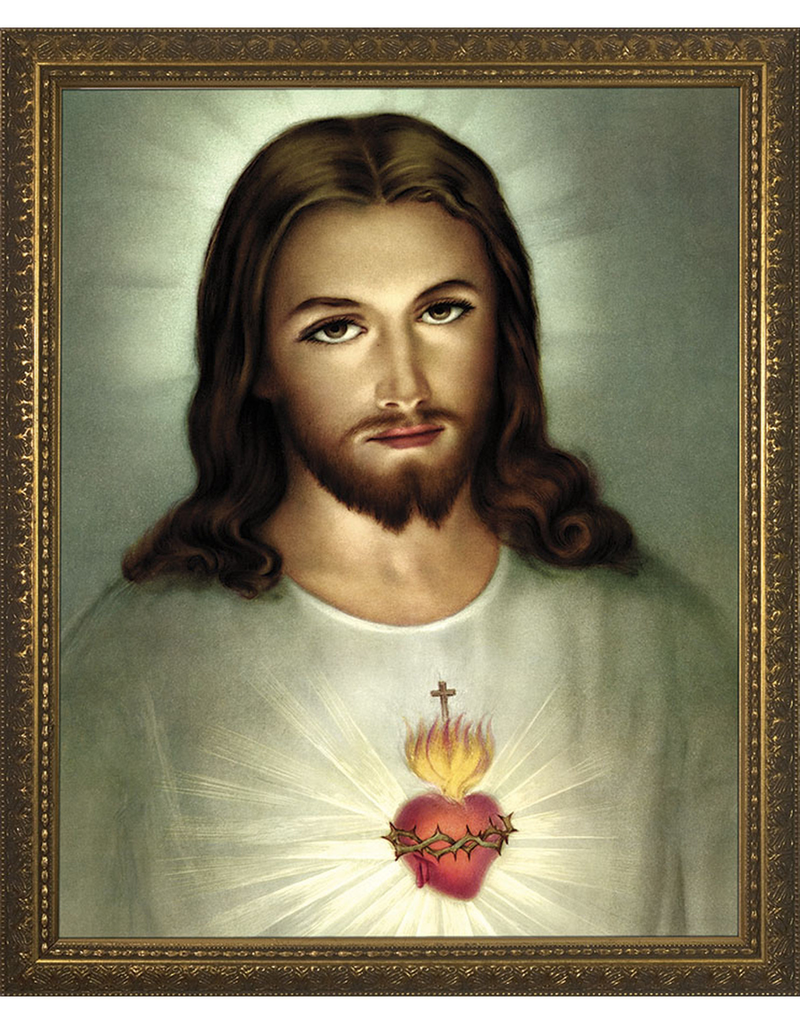 Nelson Art Traditional Sacred Heart of Jesus Picture - Framed Art