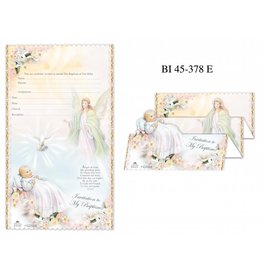 San Francis Baptism Invitations - Guardian Angel (Pack of 10  with Envelopes)