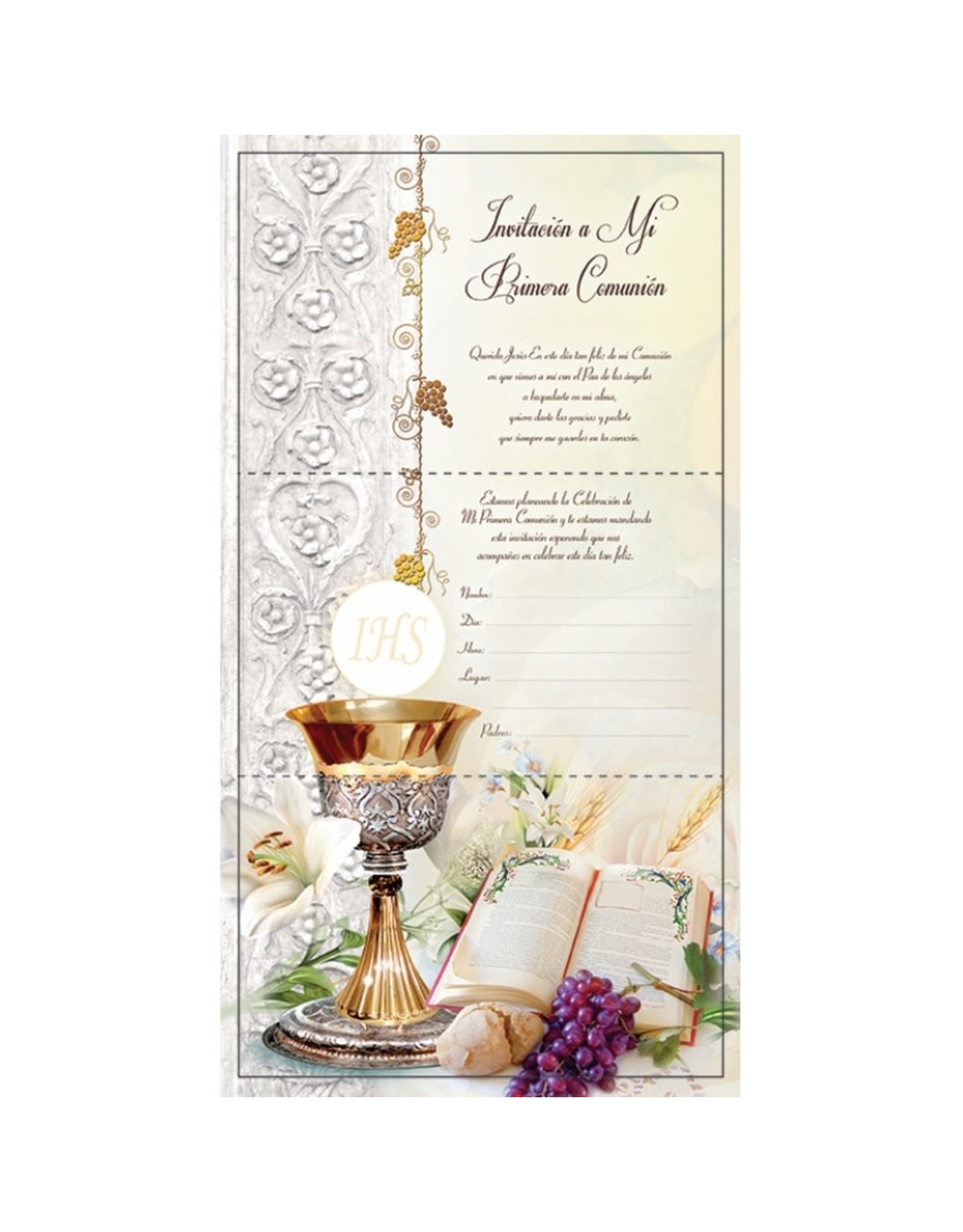 San Francis First Communion Invitations, Spanish (Set of 10)