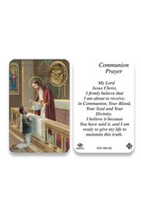 San Francis First Communion Prayer Card with Medal (Boy)