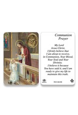 First Communion Prayer Card with Medal (Girl)
