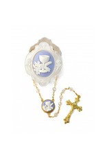 San Francis First Communion Rosary with Case (Blue)