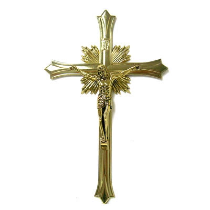 All Gold Wall Crucifix (12") Reilly's Church Supply & Gift Boutique