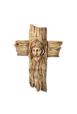 San Francis Face of Christ Wall Cross (17")