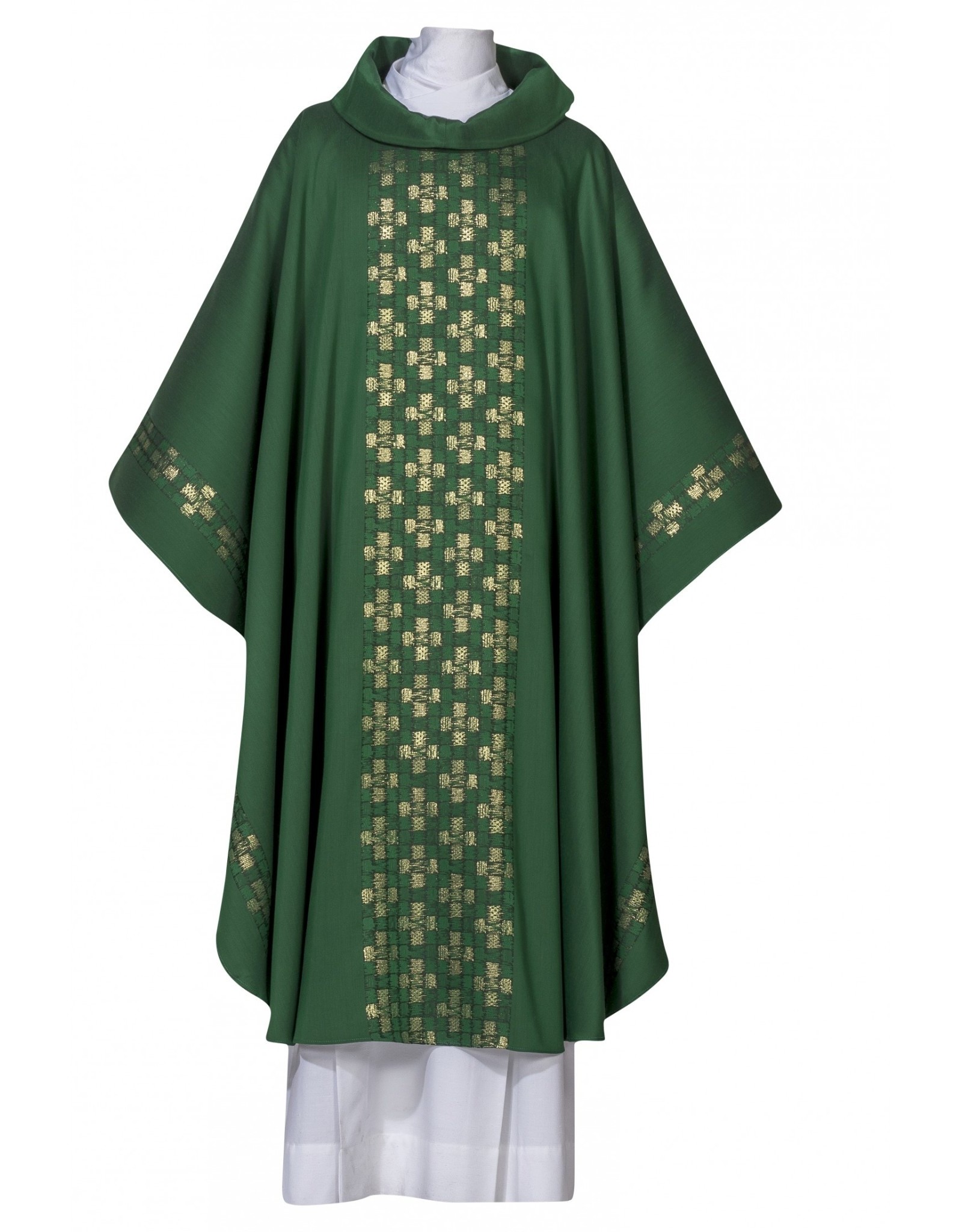 Arte Grosse Chasuble - Woven Orphrey - Cowl Neck - 80% Poly/19% Wool/1% Lurex -