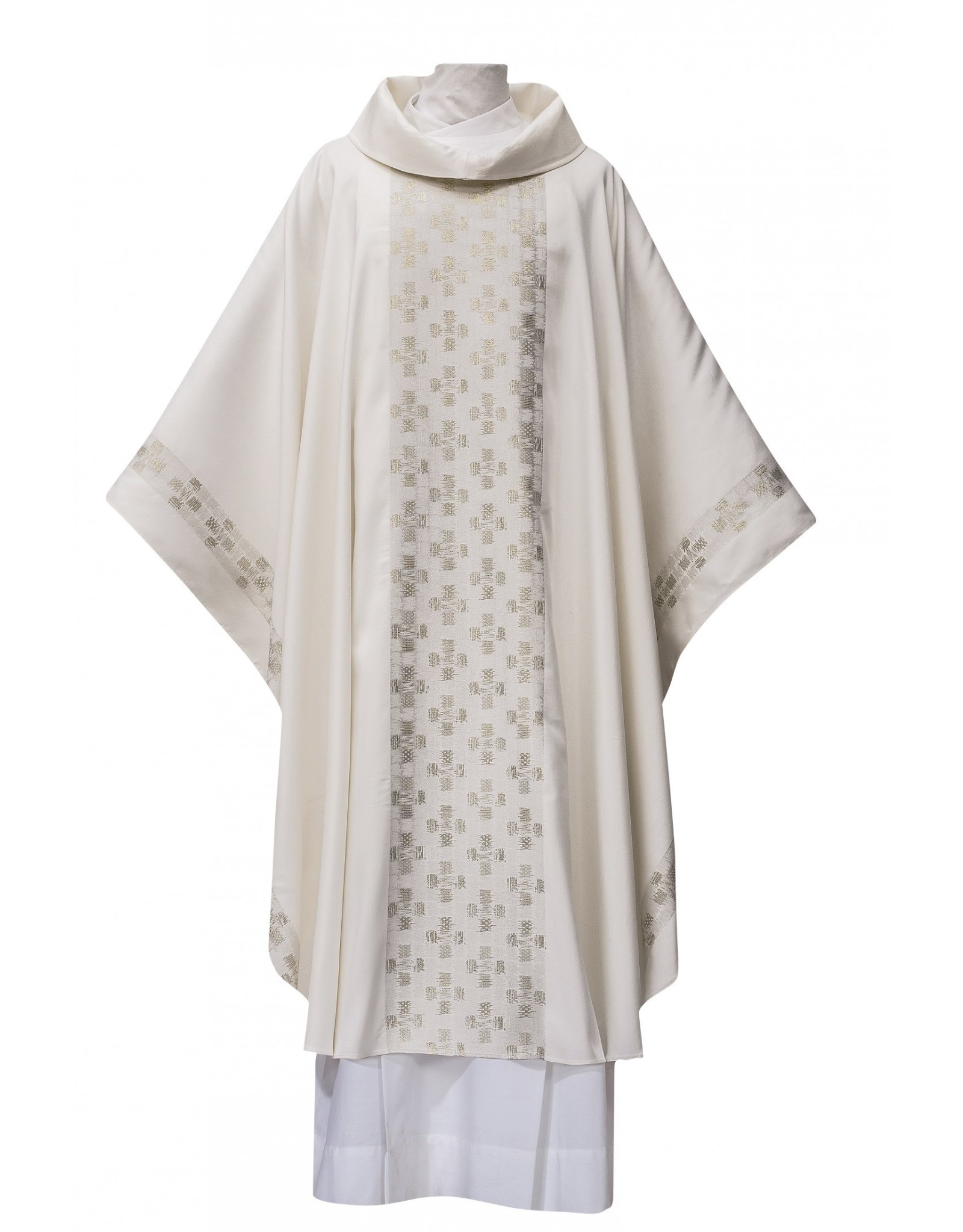 Arte Grosse Chasuble - Woven Orphrey - Cowl Neck - 80% Poly/19% Wool/1% Lurex -