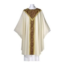 Arte Grosse Chasuble - Saxony Collection - White - Europa Fabric