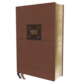 NIV Grace & Truth Study Bible, Soft Brown Leather-Look