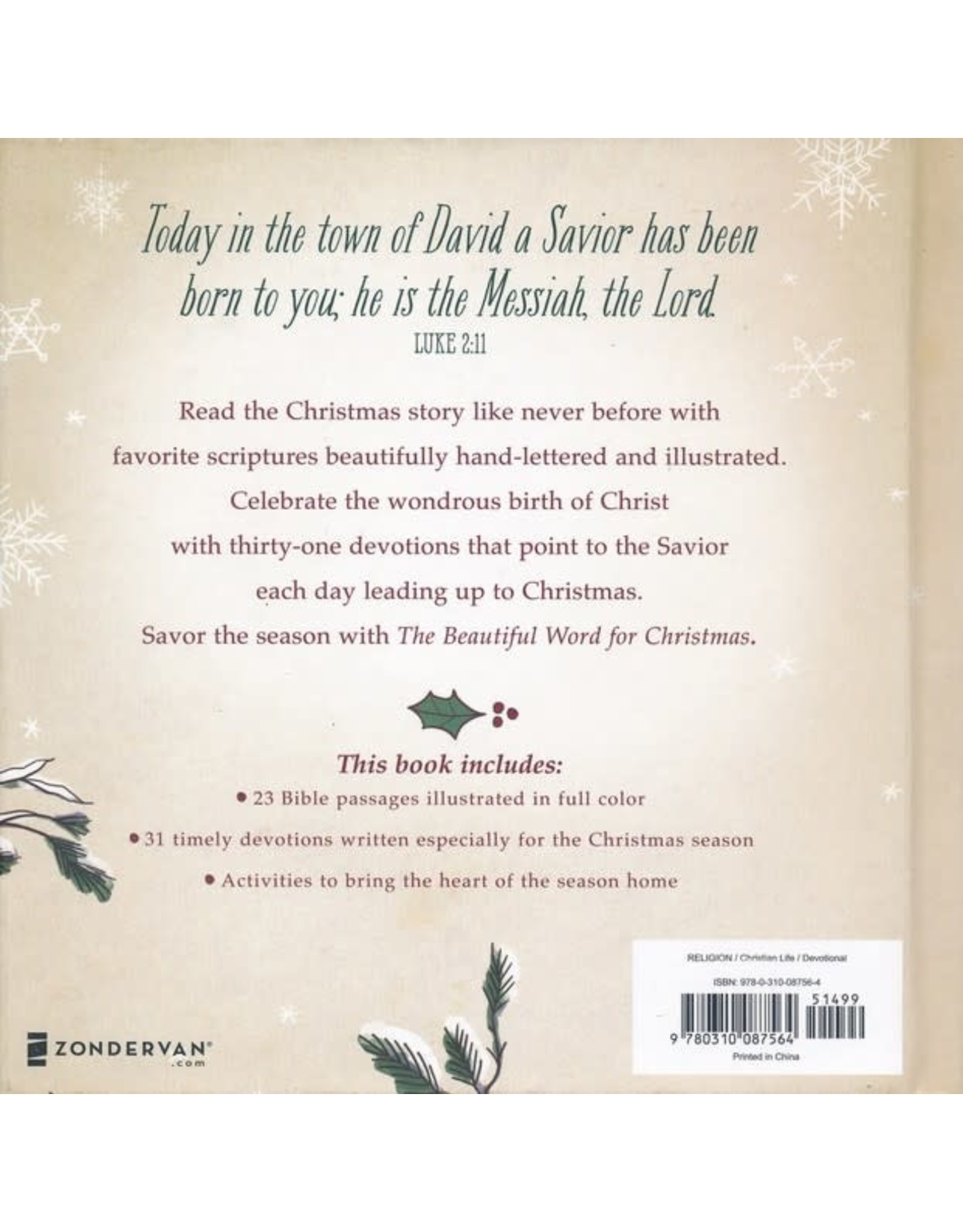 Zondervan The Beautiful Word for Christmas