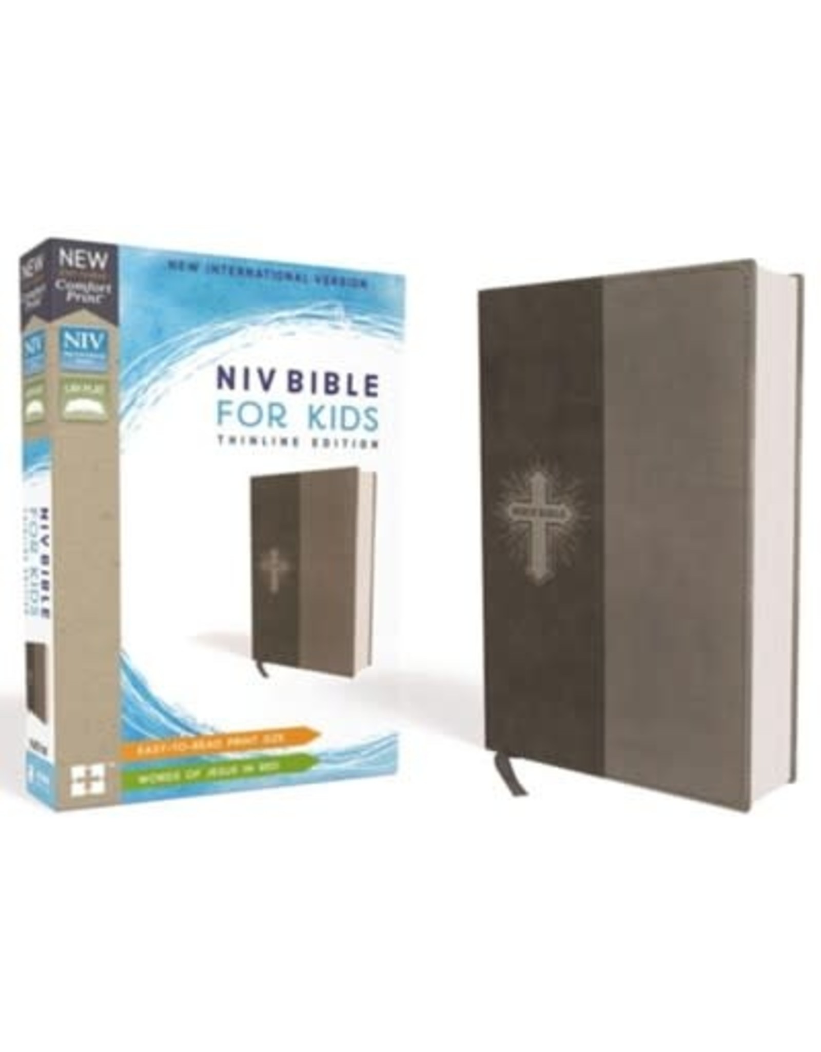 NIV Bible for Kids, Imitation Leather, Gray Reilly's Church Supply