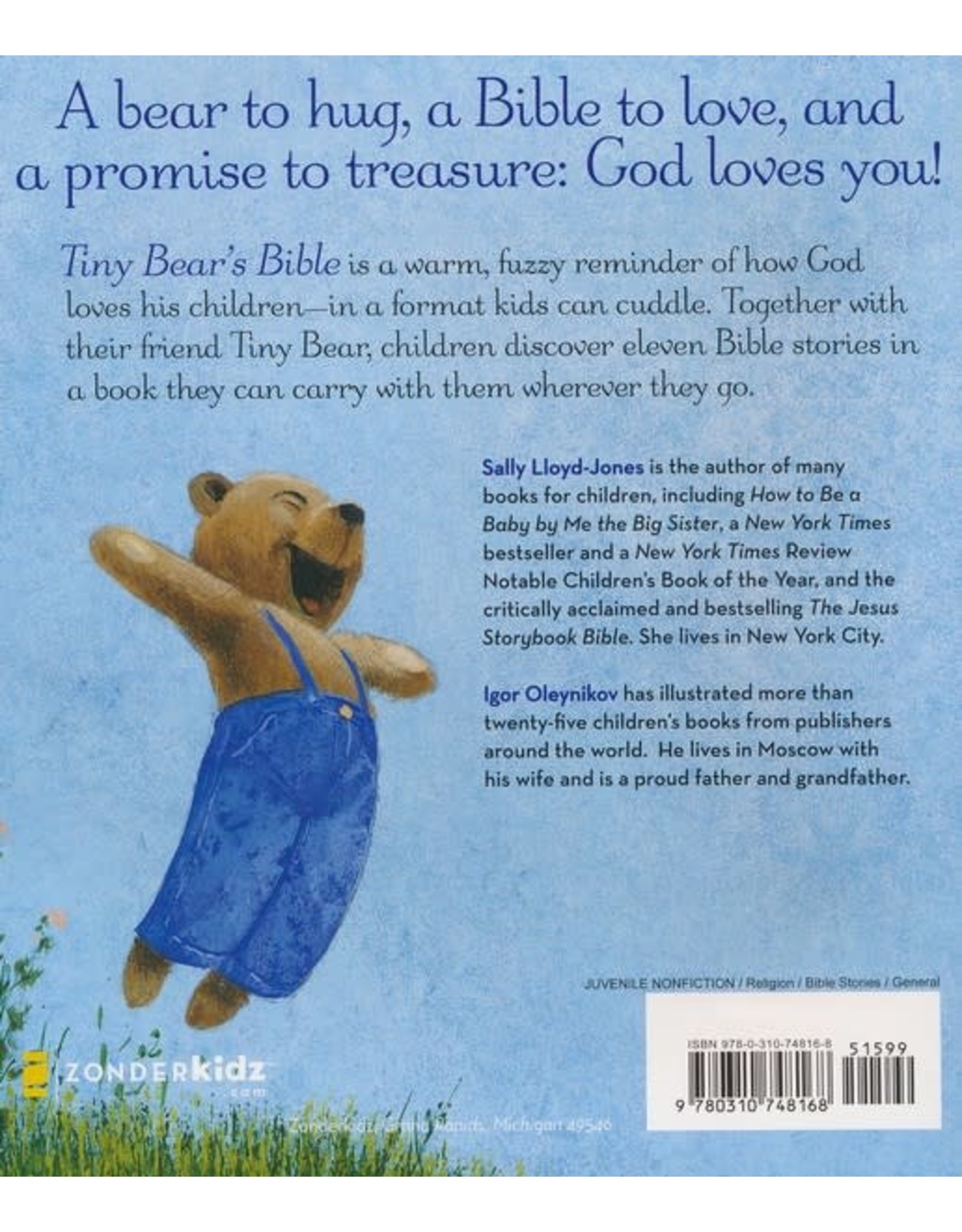 Zonderkidz Tiny Bears Bible, Blue, Board Book