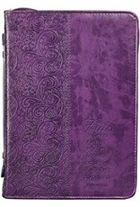 Christian Art Gifts Bible Cover - Medium Purple "Faith"